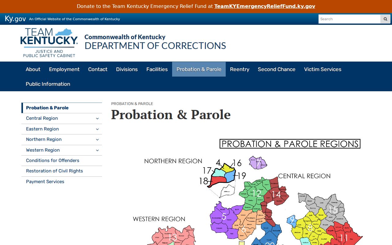 LaRue County arrest search reference to Kentucky probation and parole supervision