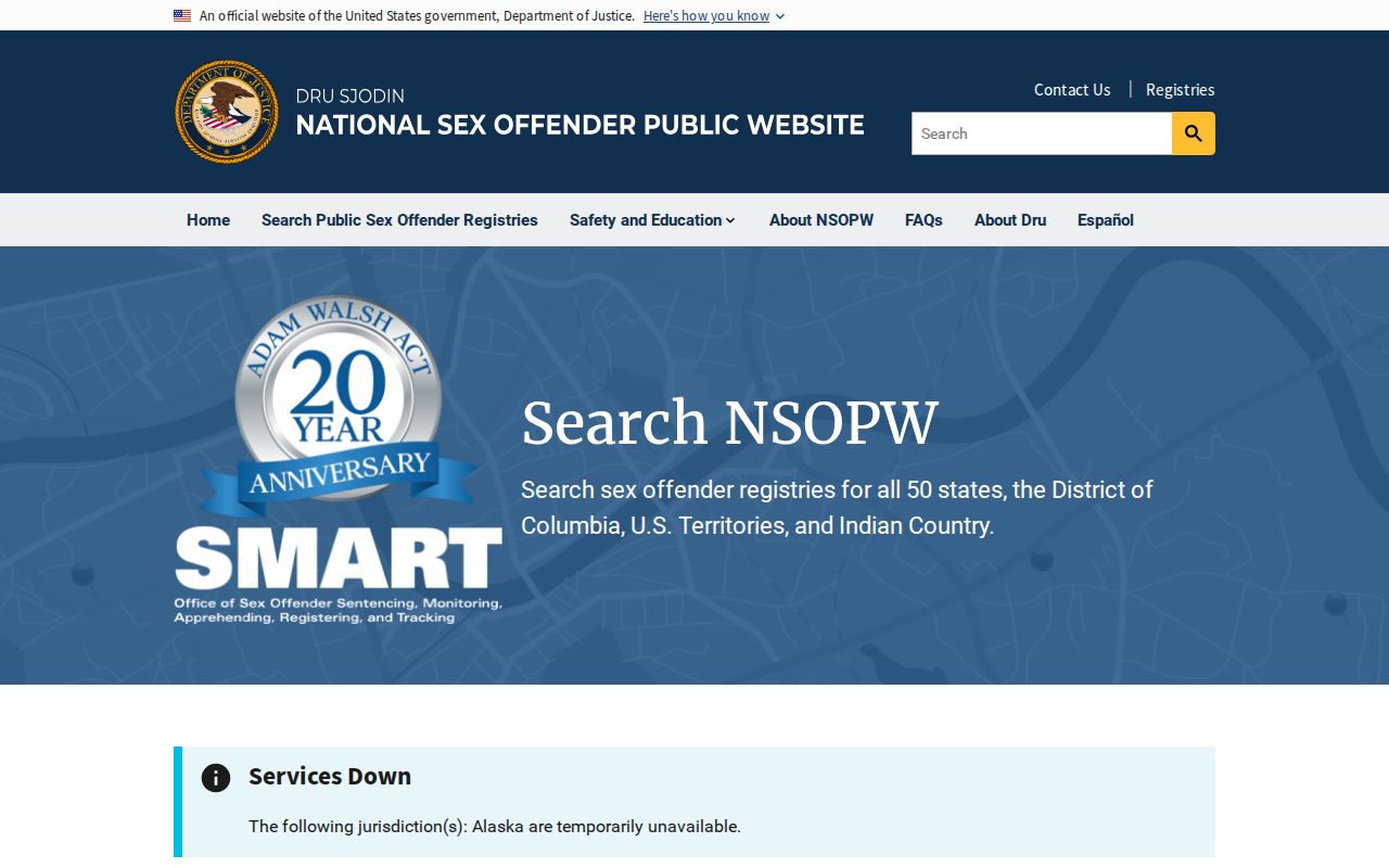 LaRue County sex offender lookup using the national registry interface